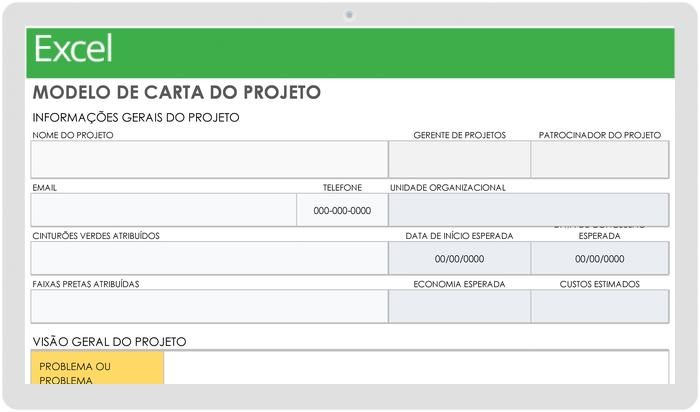 Modelo de Carta do Projeto