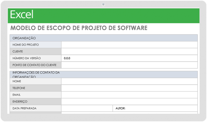 Modelo de Escopo do Projeto de Software