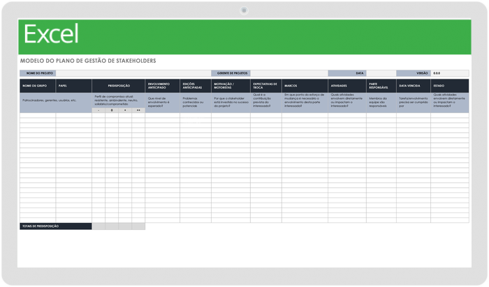 Stakeholder Management Plan Template - PT